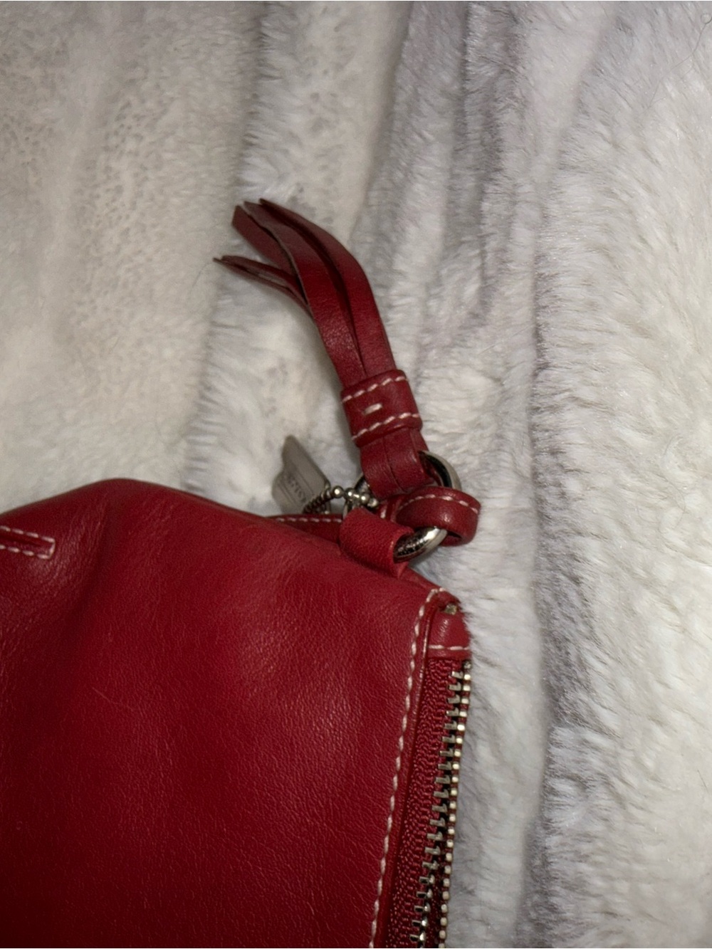 Coach Red Leather Wristlet - Picture 3 of 6